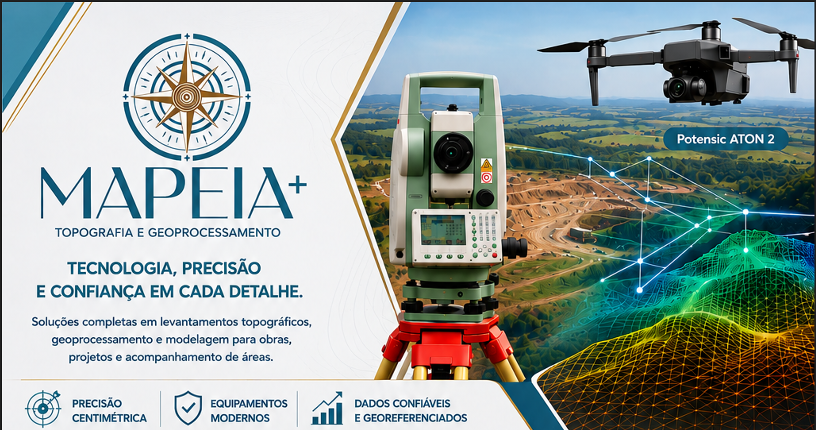 Mapeia+ Topografia e Geoprocessamento em subestação de energia